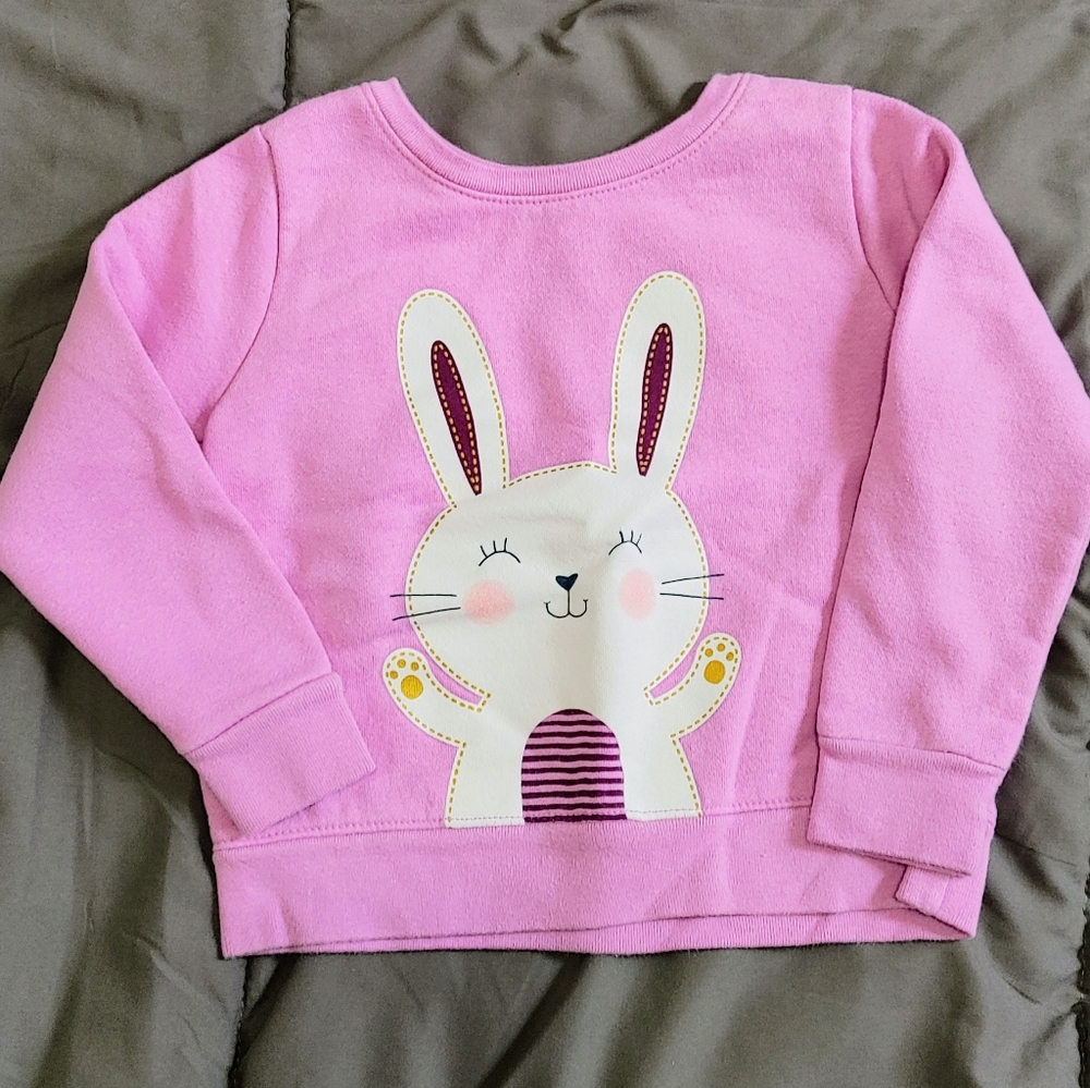 Lavender purple sweatshirt with bunny